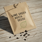 Lime Green Hosta seed packet bag
