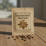 Chocolate & Gold Hosta seed packet bag