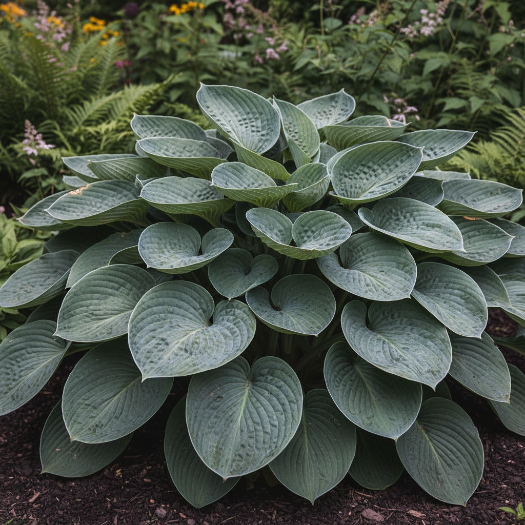 Silver & Green Hosta side view