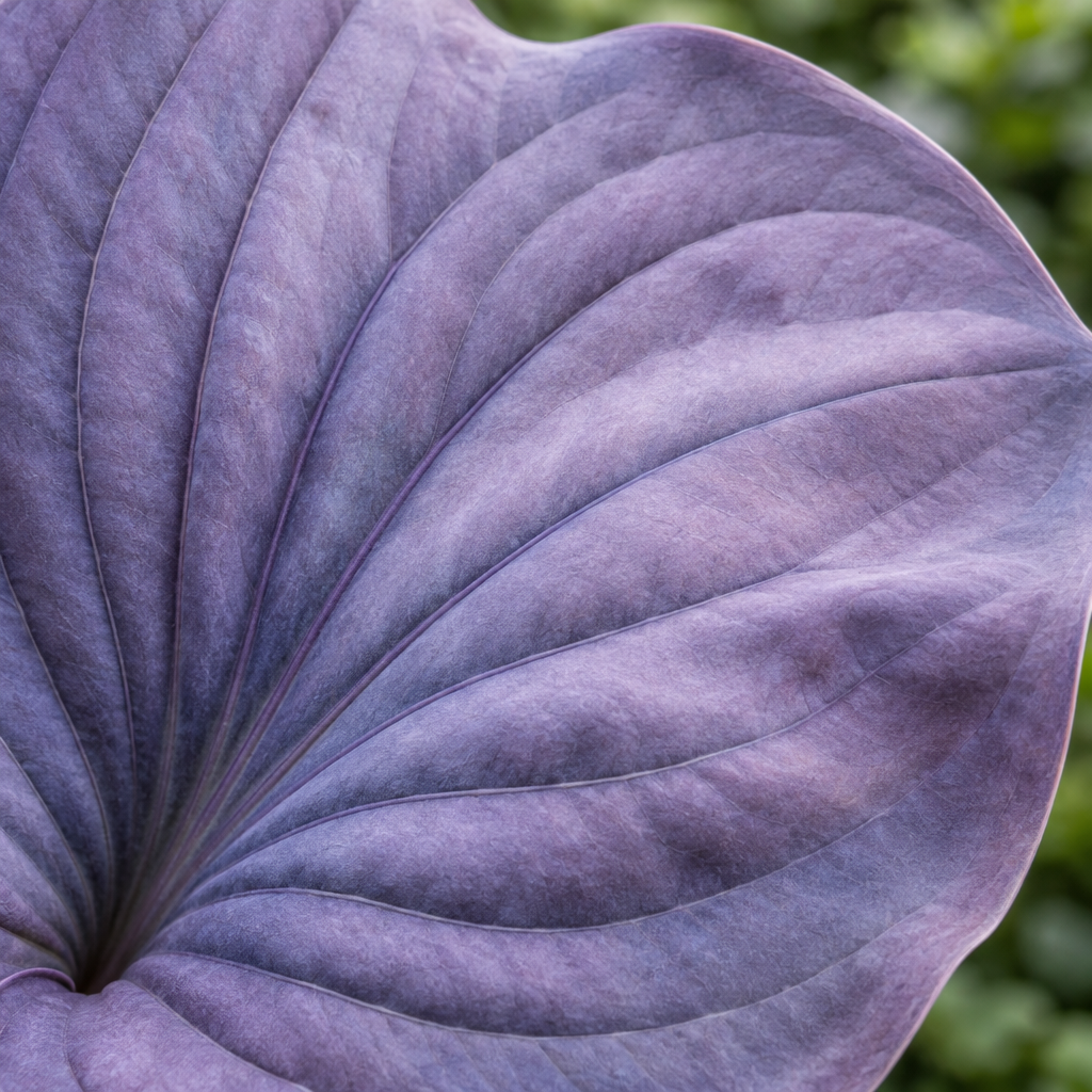 Lavender Veil imagined lavender hosta leaf close-up